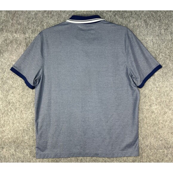 Untuckit Shirt Men’s Large Blue Polo Aiden Golf Preppy Casual Short Sleeve - Picture 4 of 8
